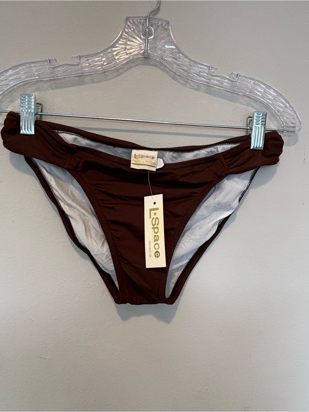 NWT l*space Brown High-Cut Bikini Bottom